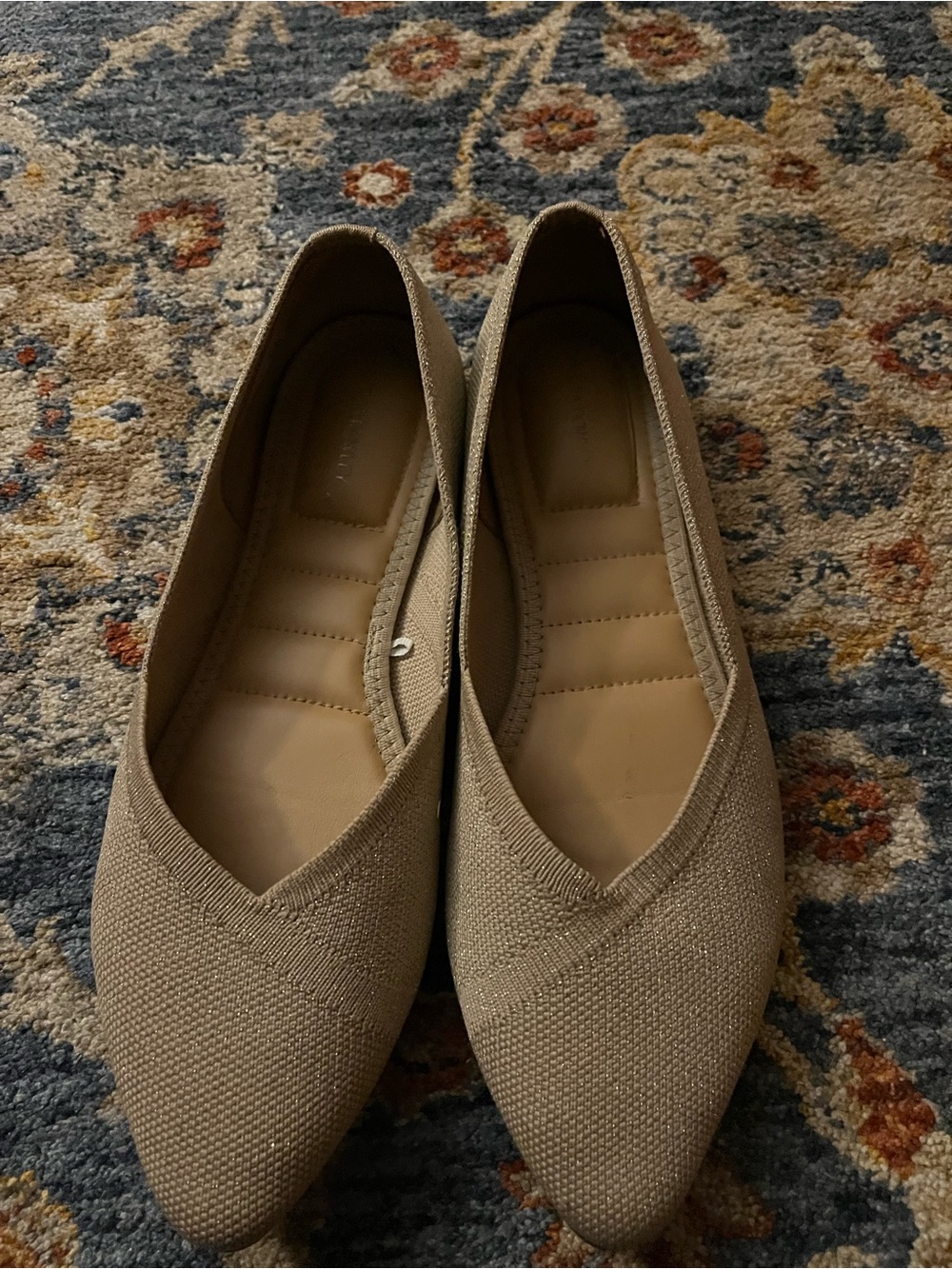 Cynthia Rowley Beige Pointed-Toe Flats